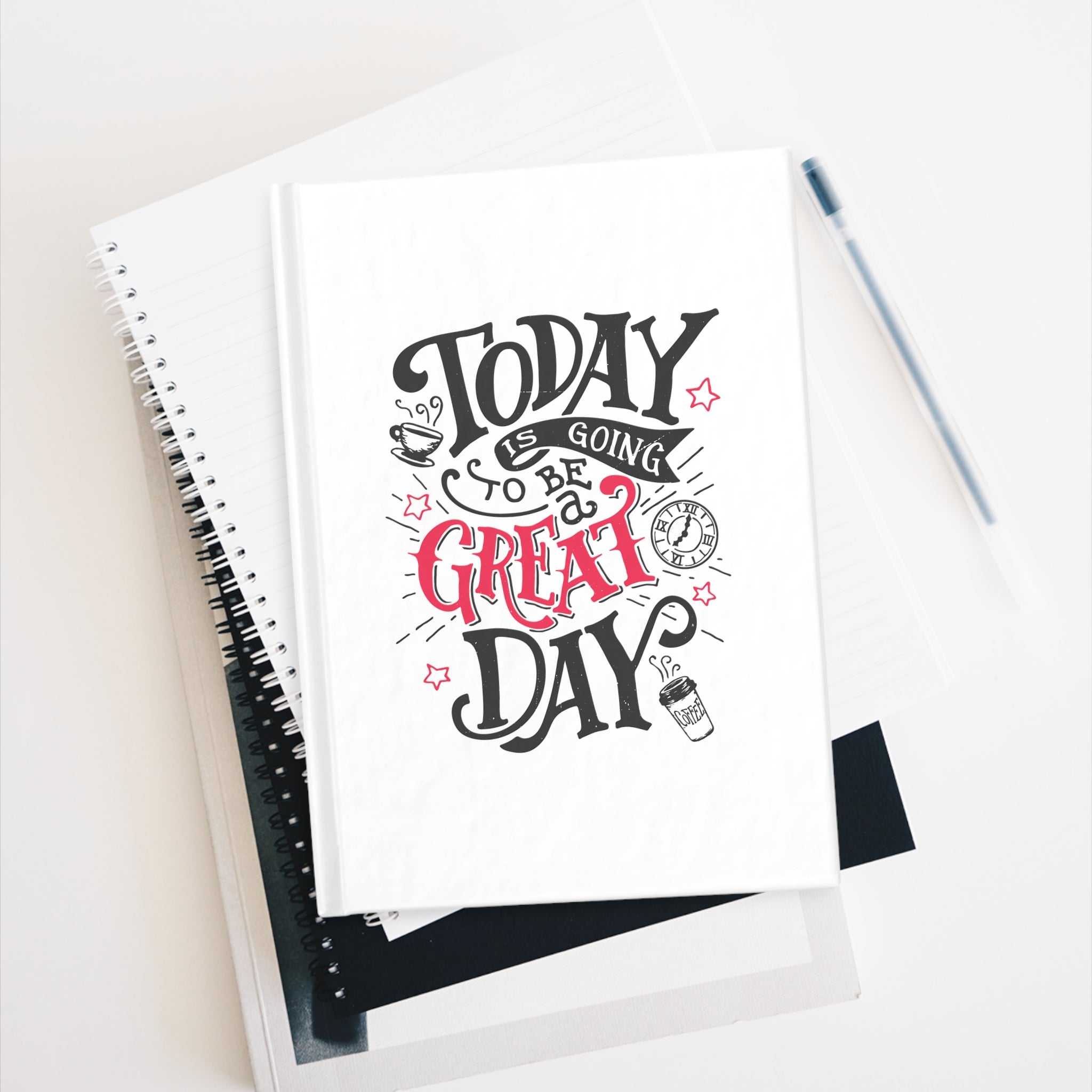 Great Day Journal hardcover notebook with motivational cover design