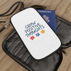 Grow Positivity Passport Wallet with flowers and positive message