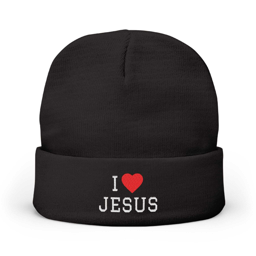 I Love Jesus Beanie soft-style unisex t-shirt made from 100% cotton with durable twill tape shoulders and ribbed collar