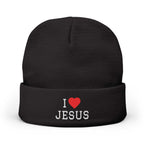 I Love Jesus Beanie soft-style unisex t-shirt made from 100% cotton with durable twill tape shoulders and ribbed collar