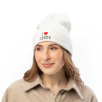 I Love Jesus Beanie soft-style unisex t-shirt made from 100% ring-spun cotton with durable twill tape shoulders and ribbed collar