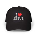 I Love Jesus Cap on soft-style unisex cotton t-shirt with classic fit and ribbed collar