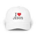 I Love Jesus Cap on soft, 100% cotton unisex t-shirt with durable twill tape shoulders and ribbed collar