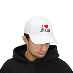 Unisex I Love Jesus Cap soft cotton t-shirt with durable twill tape shoulders and ribbed collar