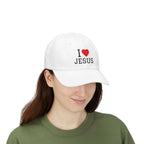 Unisex I Love Jesus Cap t-shirt in soft, durable cotton blend with classic crew neck and ethical production