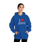 I Love Jesus Hoodie unisex soft-style t-shirt in 100% cotton with classic crew neckline and durable design