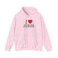 I Love Jesus Hoodie unisex soft-style 100% cotton casual t-shirt with crew neckline and tear-away label