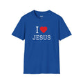 I Love Jesus T-Shirt unisex soft-style casual cotton tee with durable ribbed collar and ethical US cotton blend