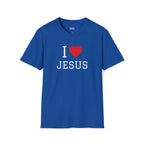 I Love Jesus T-Shirt unisex soft-style casual cotton tee with durable ribbed collar and ethical US cotton blend