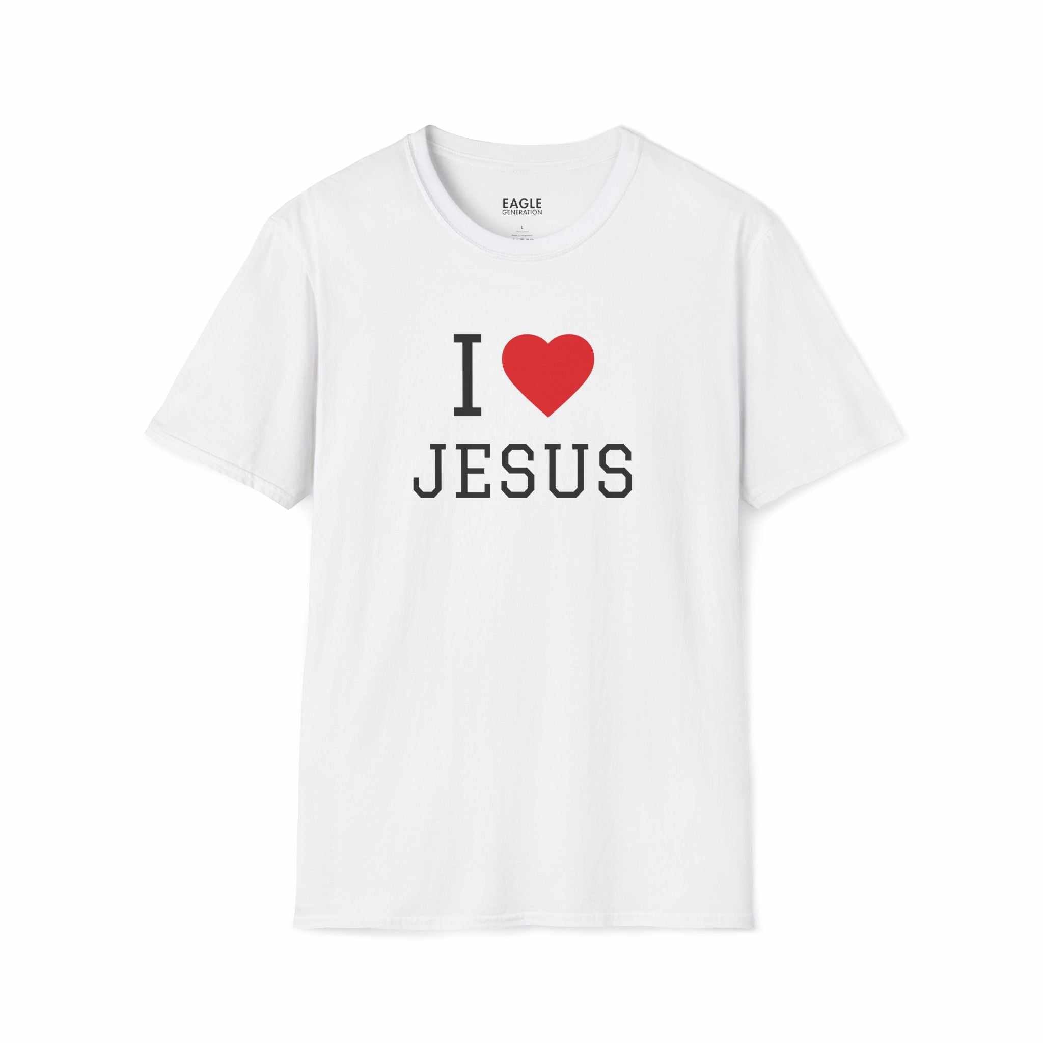 I Love Jesus T-shirt made of soft 100% cotton with ribbed collar and durable shoulders