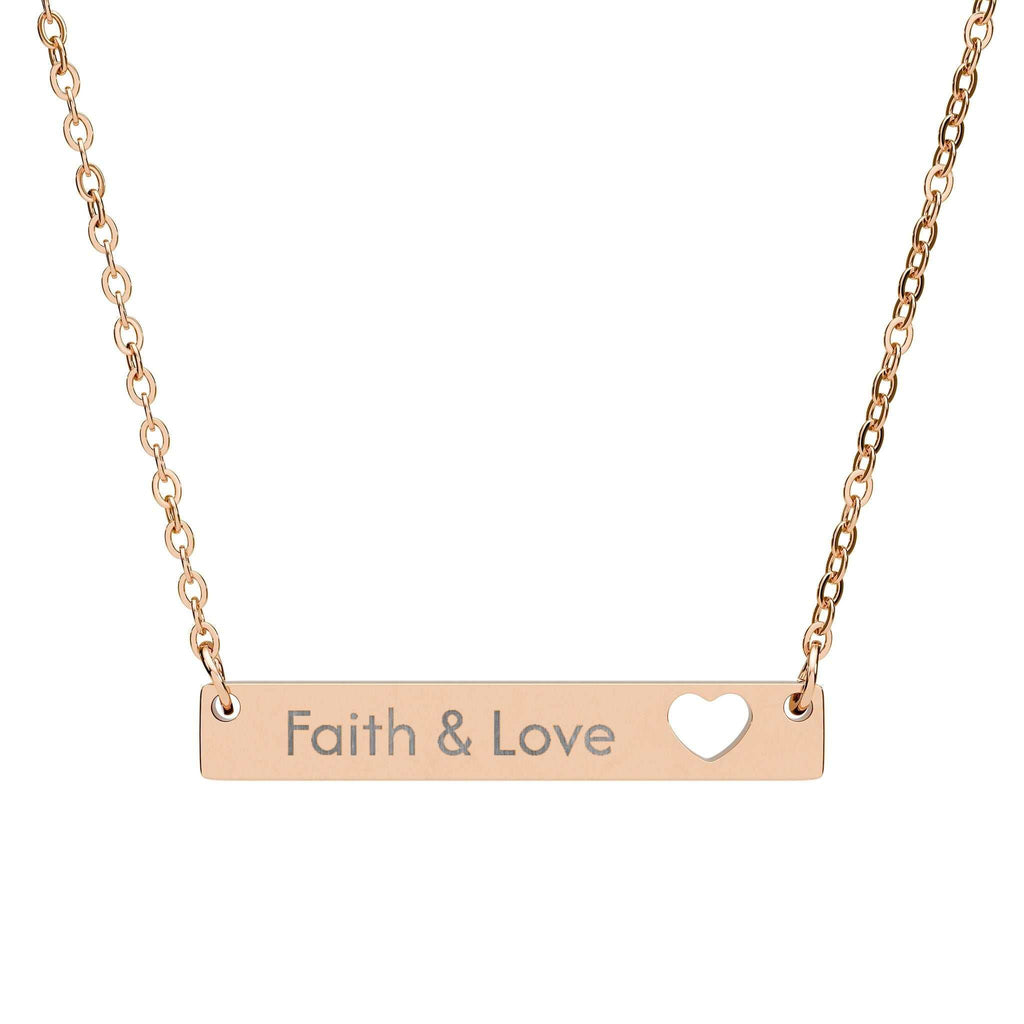 Faith & Love Necklace made of durable 316L stainless steel, elegant and hypoallergenic jewelry piece