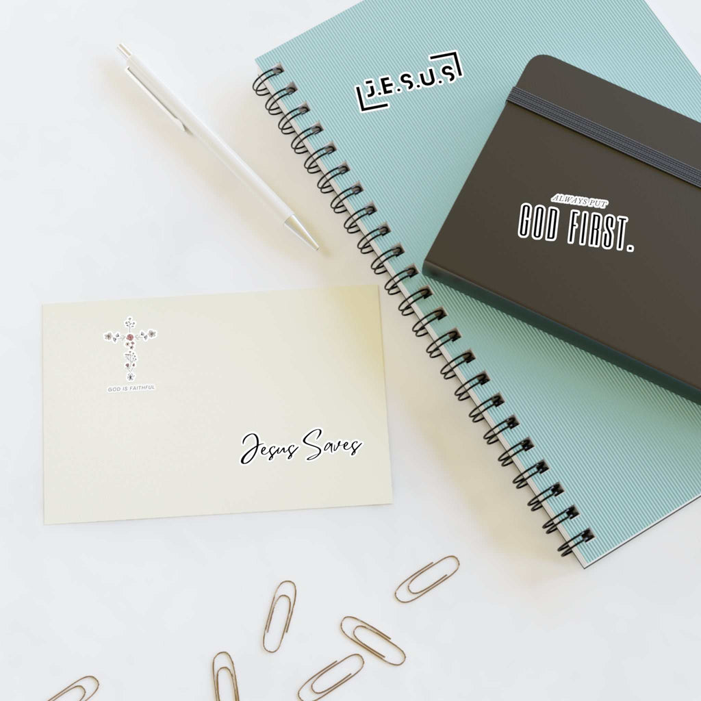 Inspirational sticker sheets with faith-based vinyl stickers