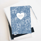 Isaías 4031 Journal with blue floral hardcover and heart quote