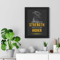 Isaiah 40:31 framed poster with eagle and inspirational quote