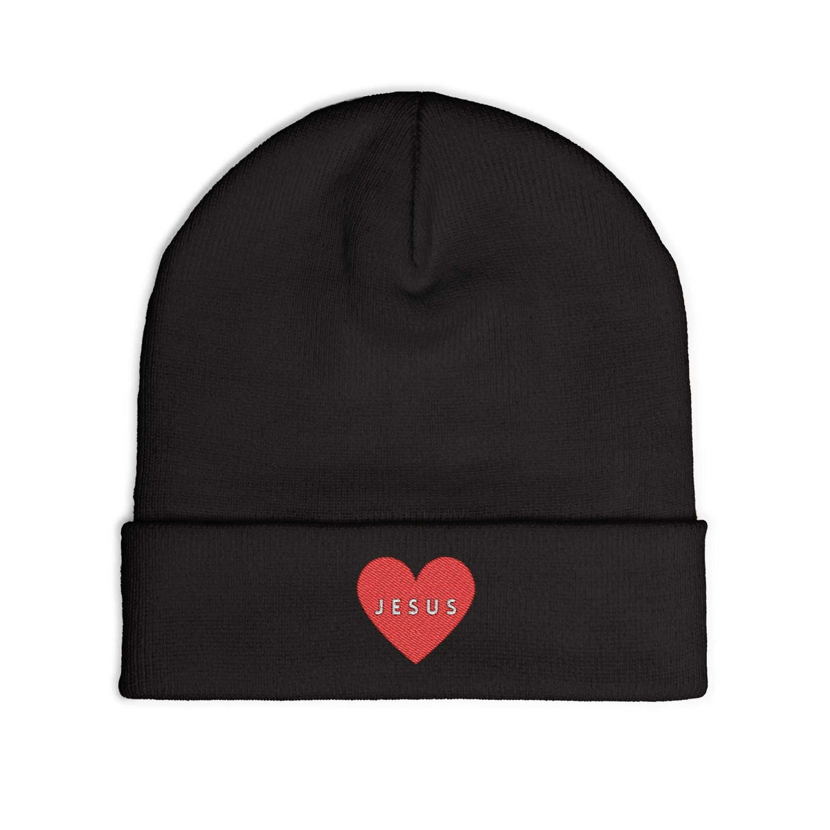 Cozy Jesus knit beanie in cotton blend with form-fitting shape for daily wear