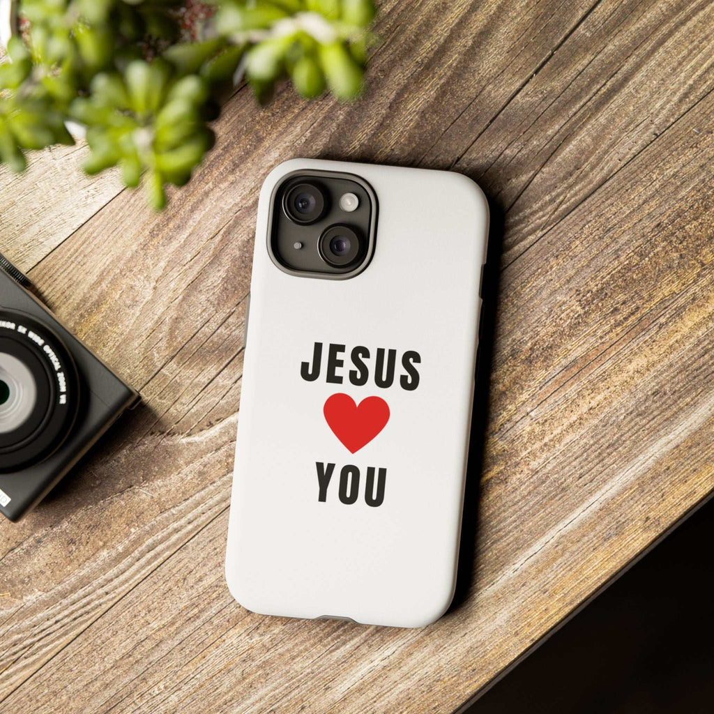 Jesus Phone Case with "Jesus ♥ You" text design