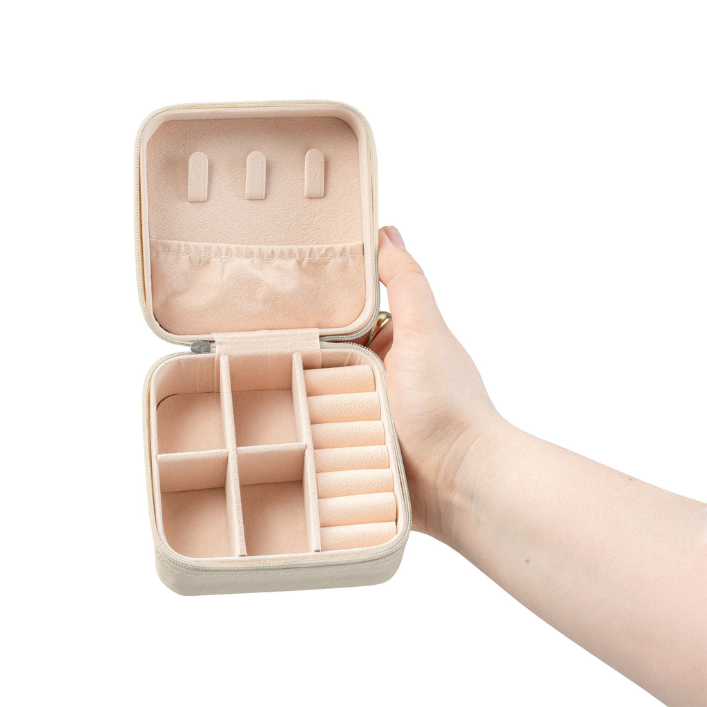 Jesus Travel Case compact jewelry organizer with plush interior