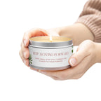 Keep Going Tin Candle hand-poured natural coconut soy wax