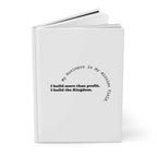 Kingdom Builder Journal matte hardcover with 150 lined pages and customizable covers