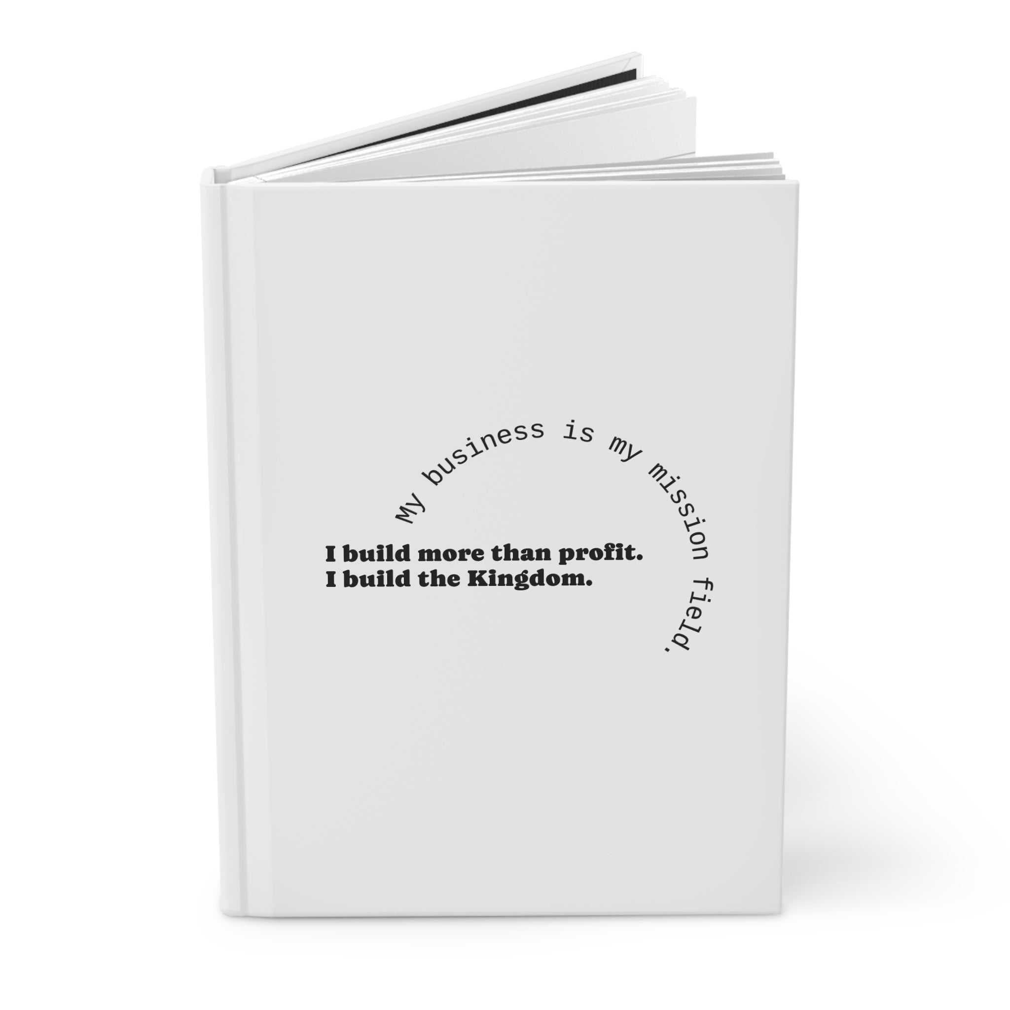 Kingdom Builder Journal matte hardcover with 150 lined pages and customizable covers