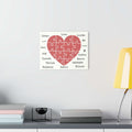 Love Acrylic Prints featuring a puzzle design in multiple languages