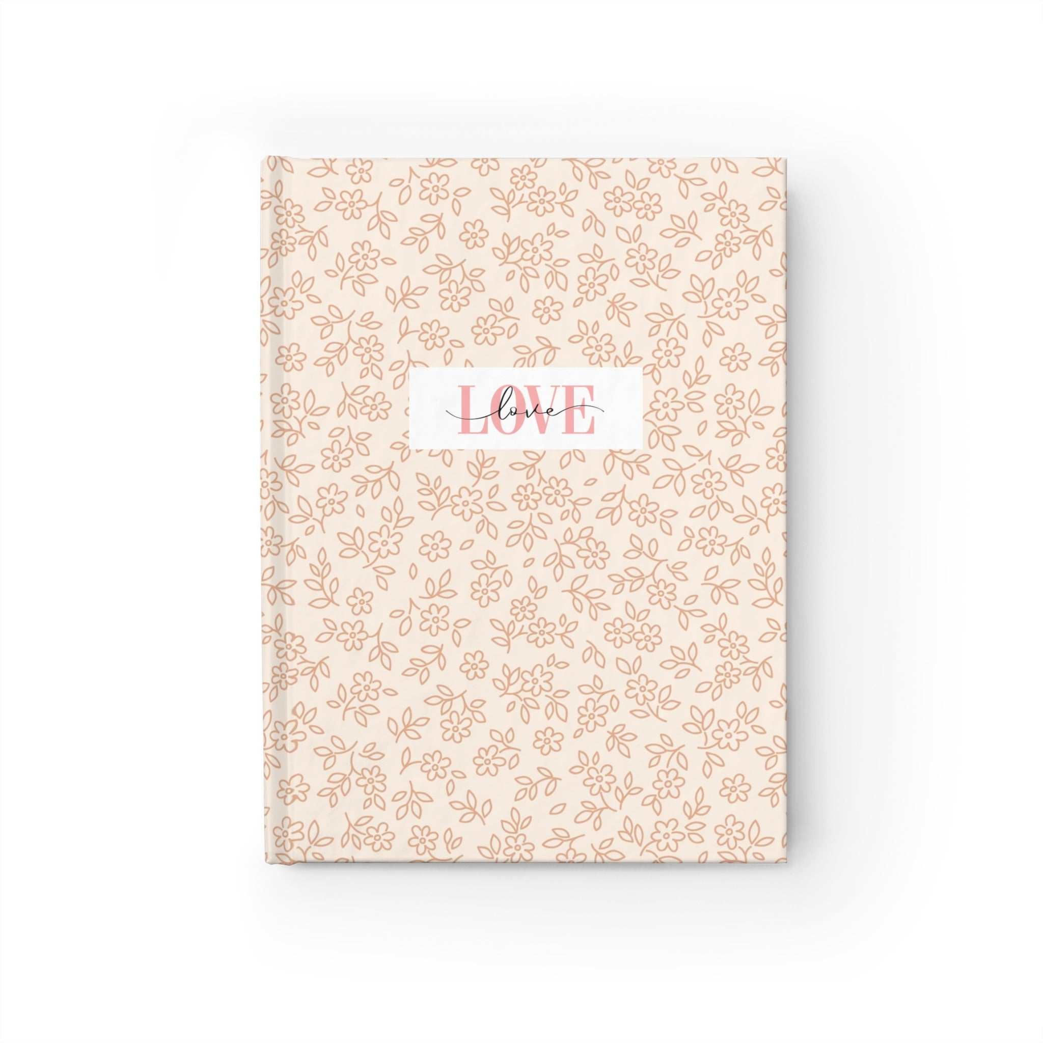 Love Word Journal with blank pages and floral cover design
