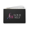 Love Yourself Clutch Bag with wrist strap and zip fastening