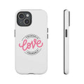 Love Yourself pink text custom protective phone case for iPhone