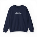 Navy blue Amen sweatshirt with classic fit and white text design