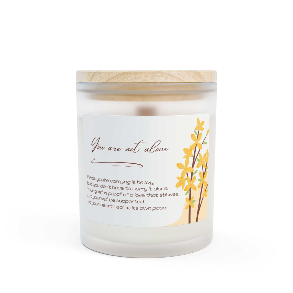 Never Alone Candle 11oz frosted glass