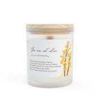 Never Alone Candle 11oz frosted glass