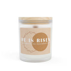 Never Give Up Candle in frosted glass