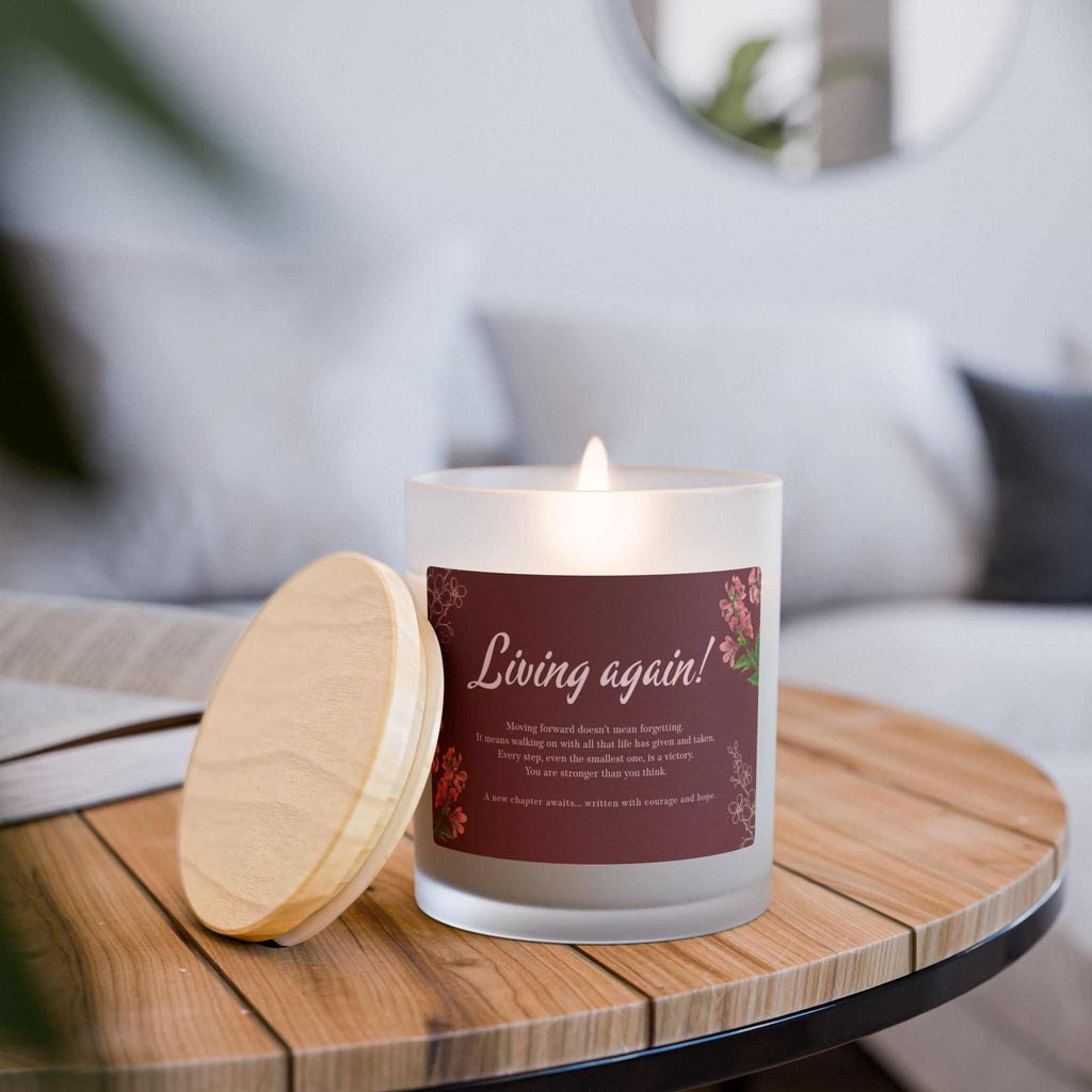 New Beginnings Candle 11oz frosted glass