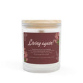 New Beginnings Candle with wooden wick in frosted glass