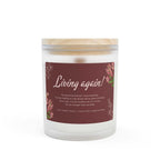 New Beginnings Candle with wooden wick in frosted glass