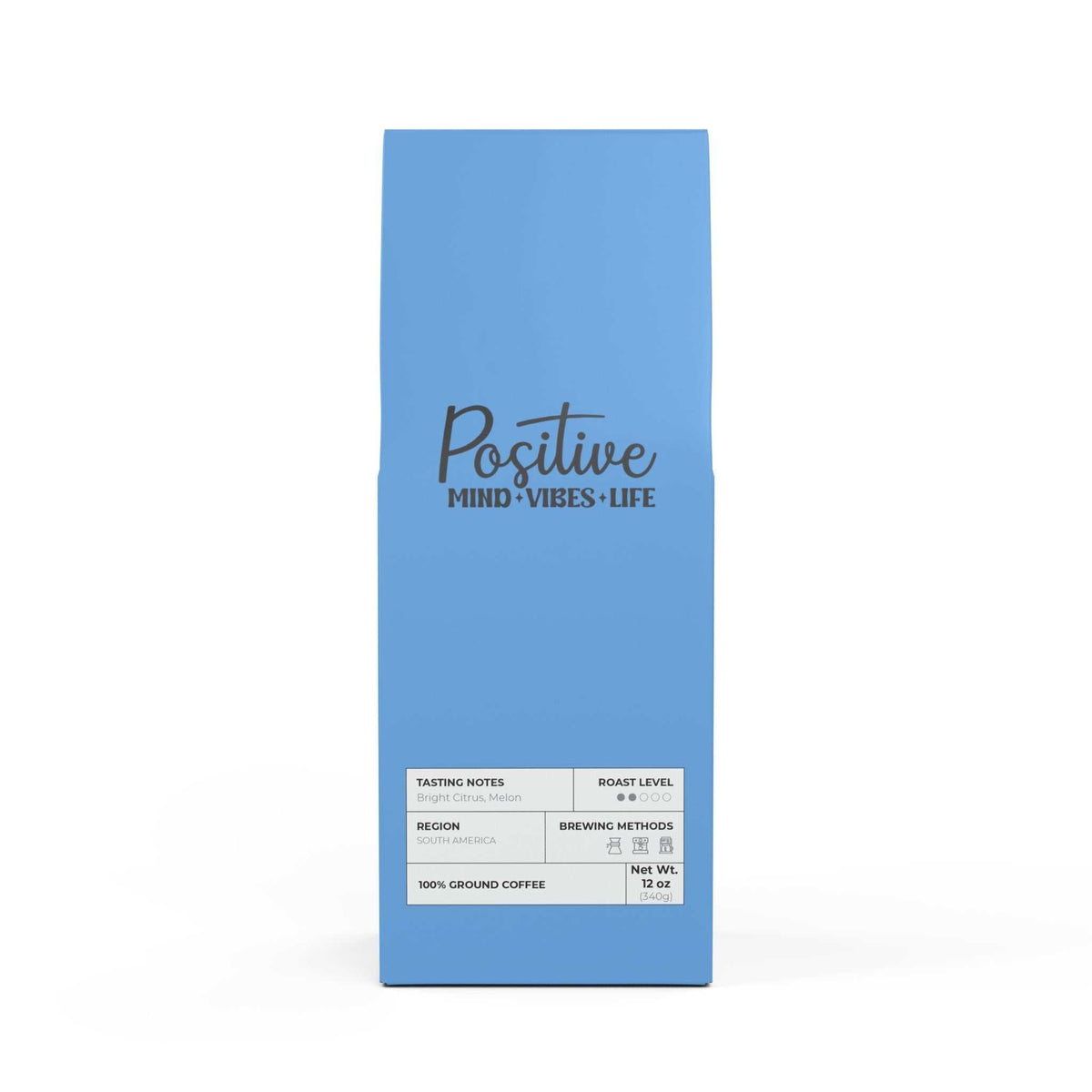 Positive Mind light-medium roast coffee bag