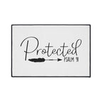 Psalm 91 Floor Mat with "Protected" text
