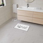 Psalm 91 Floor Mat with black trim and non-slip backing
