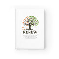 Renew Journal hardcover notebook with tree design