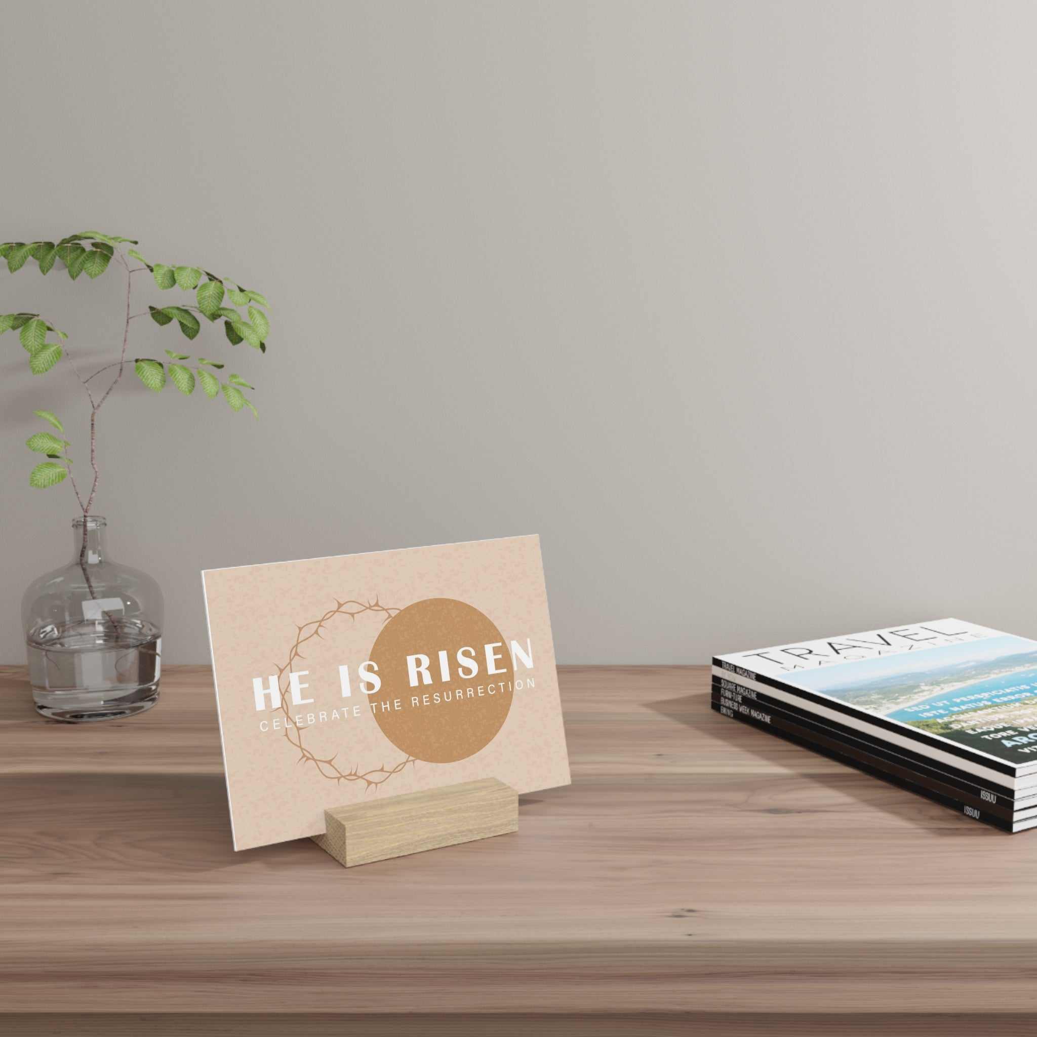 Risen Gallery Board with "He is Risen" art