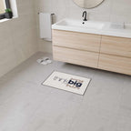 Think Big Floor Mat with black trim in modern bathroom setting