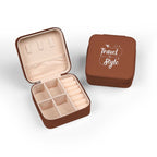 Travel In Style Case compact brown travel jewelry case