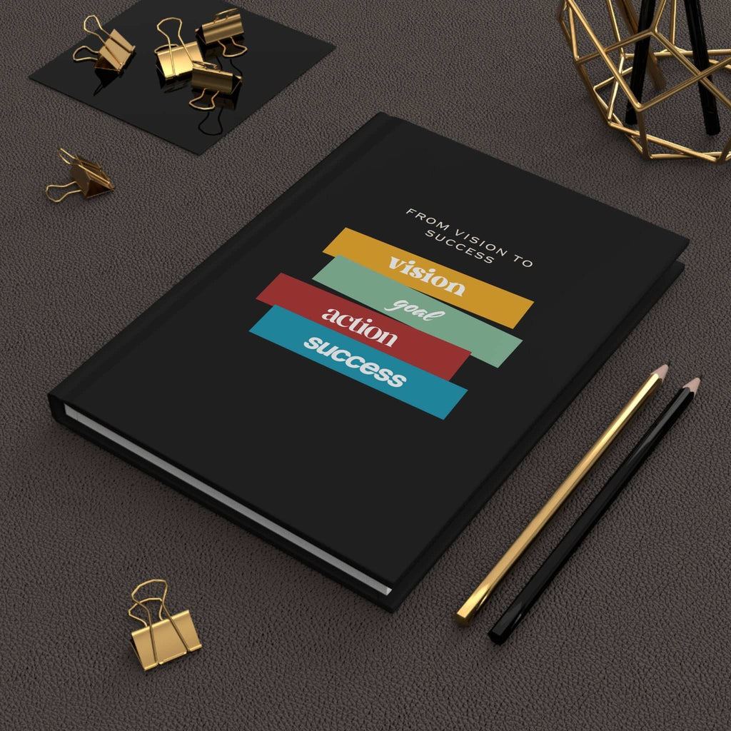 Vision To Success journal with durable matte cover, 150 lined pages, and motivational design for organization and focus