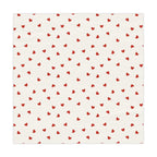 White hearts pattern tablecloth with red hearts