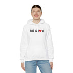 God Is Love Hoodie with vacuum insulated bottle, spill-proof, scratch resistant, BPA free, fits car cup holders