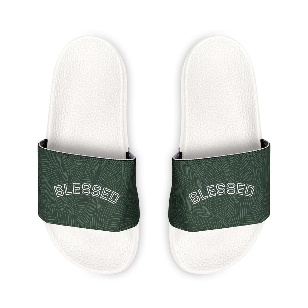 Women's Blessed Sandals white sole with green neoprene strap