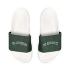 Women's Blessed Sandals white sole with green neoprene strap