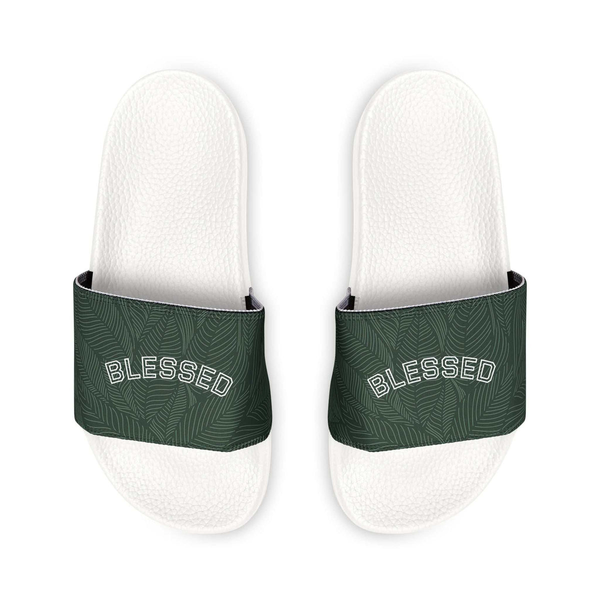 Women's Blessed Sandals white sole with green neoprene strap
